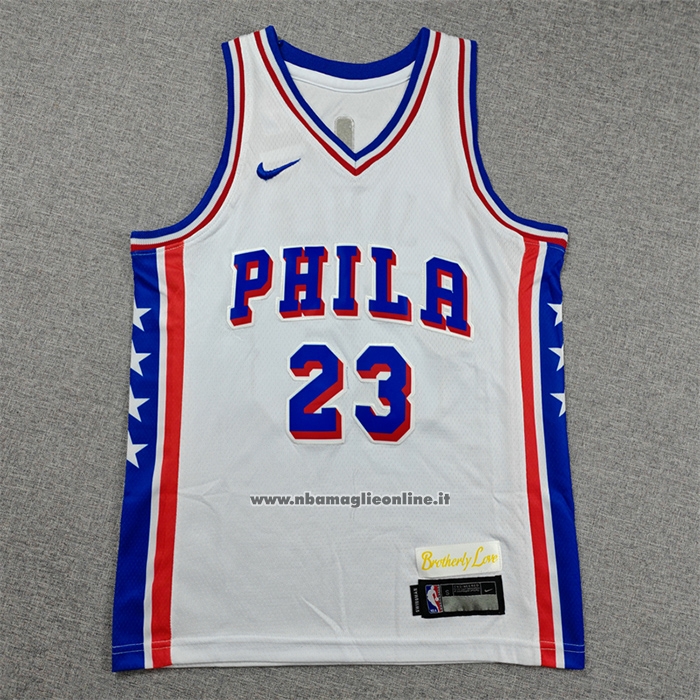 Maglia Bambino Philadelphia 76ers Lebron James No 23 Association 2025-26 Bianco
